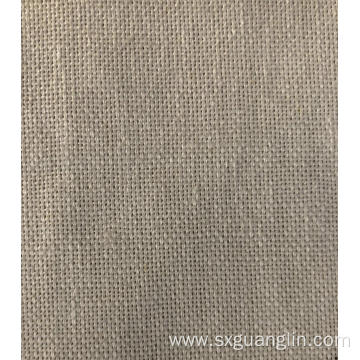 linen mix print fabric